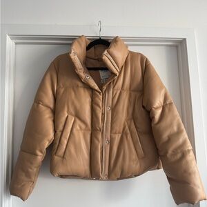 Abercrombie & Fitch Tan Puffer Jacket